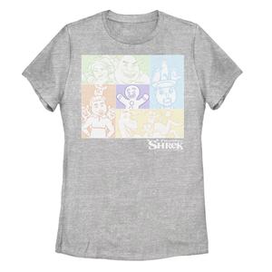 Футболка пастельного цвета с коробкой для юниоров Shrek Group Shot Licensed Character