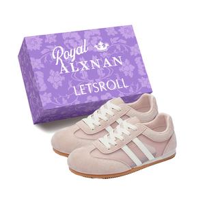 Alxnan Дышащие легкие противоскользящие женские кэжуал кеды лоу-топ розовые с коробкой, цвет Pink+Box