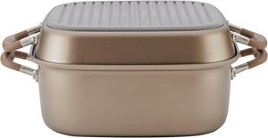 Сковорода - гриль Anolon Advanced Hard Anodized Antistick 5 в 1 с крышкой, бронзовый