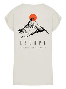 Футболка с удлиненными плечами Escape Discover the World Mountain in Whitesand F4NT4STIC