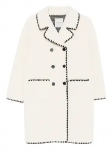 Двубортное пальто ERMANNO FIRENZE, белый