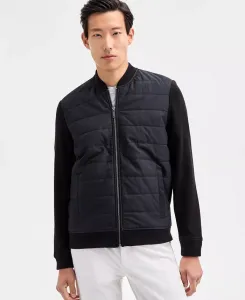 Мужская куртка с длинными рукавами Mixed Media Alfani, черный