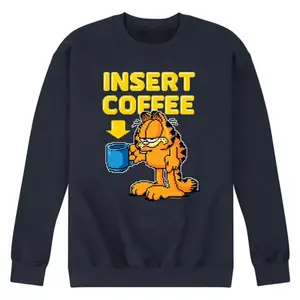 Мужская флисовая толстовка Garfield Coffee Licensed Character, синий
