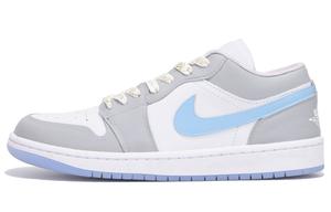 Jordan Баскетбольные кроссовки Air 1 с антискользящим и износостойким покрытием, винтажные, женские, небесно-голубые