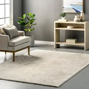 Ковер Loni Solid Shag Area Rug nuLOOM, 91x152 см, кремовый