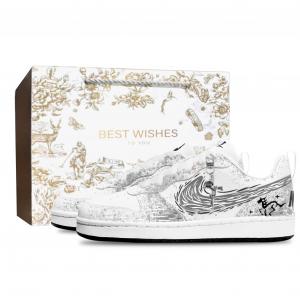 Court Borough устойчивые к истиранию низкие детские скейтбординг кроссовки Unisex Nike, белый