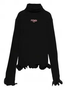 Свитер с логотипом Fendi Kids, черный