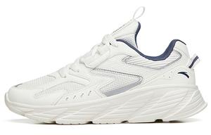 Кроссовки для бега из коллекции Running, женские, низкие, цвета слоновой кости, белые/серебристые/новые, чернильно-синие Anta