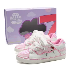 7 SEVFUN Износостойкие и легкие лоу-топ скейтборд кроссовки унисекс розовый белый, цвет Pink White