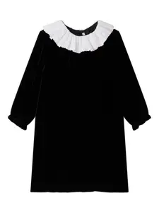 Платье с кружевным воротником Bonpoint, черный