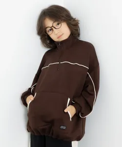 Толстовка Dry Sweat с половинной молнией и кантом Chil2, цвет Brown
