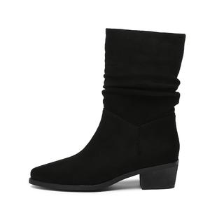 Женские черные ботинки DAPHNE, черные/на флисовой подкладке