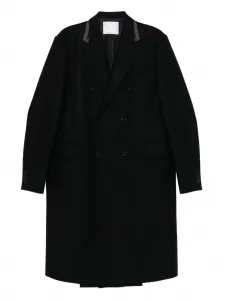 Двубортное пальто SACAI, черный