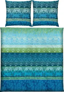 Постельное белье Erwin Müller синее 1x 240x220 см + 2x 80x80 см