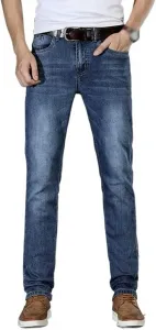 Весенне-осенние хлопковые обтягивающие брюки для делового стиля Classic Denim Plus-Size для мужчин SIDUFHAOPKLL