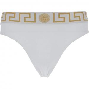 Грека бордер шлепанцы VERSACE, белый