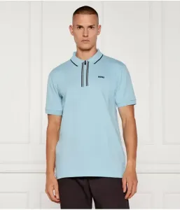 Поло Philix GOC slim fit Boss Green, небесно-голубой