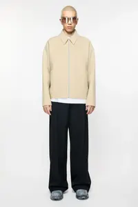 Шерстяная куртка на молнии Acne Studios, Oat beige