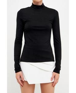 Женский топ с высоким воротником endless rose, черный