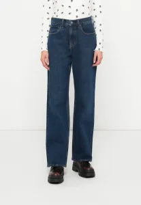 Джинсы свободного кроя с обработанным краем Abercrombie & Fitch, Dark Blue Denim