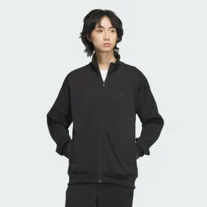 Спортивная куртка adidas с тремя полосками, стандартного кроя, двойной вязки.