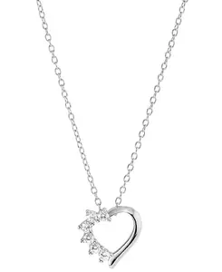 Ожерелье с подвеской в форме сердца из кубического циркония (1/3 карата) из стерлингового серебра Macy'S, silver