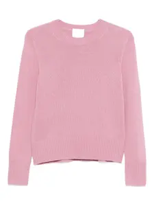 Джемпер с круглым вырезом и длинными рукавами ALLUDE, розовый