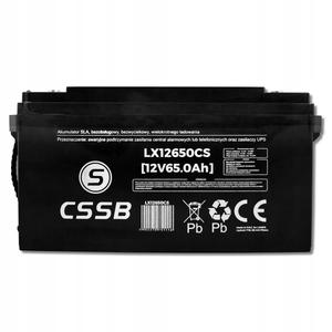 Мощный необслуживаемый гелевый аккумулятор 12 В, 65 Ач CSSB