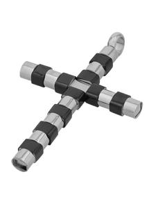 Adeliás Мужской кулон - крест из нержавеющей стали, серебристый