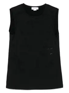 Топ с жаккардовым логотипом Alexander McQueen, черный