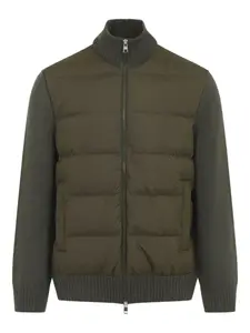 Стеганая куртка на молнии Moncler, зеленый