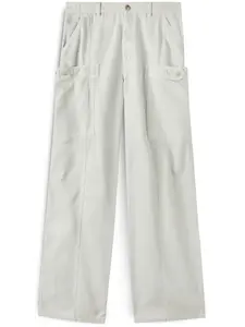 Широкие брюки с накладными карманами PALM ANGELS, серый