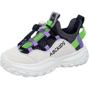 Нескользящие амортизирующие дышащие низкие детские кроссовки для повседневной носки ABC KIDS, слоновая кость/белый/черный