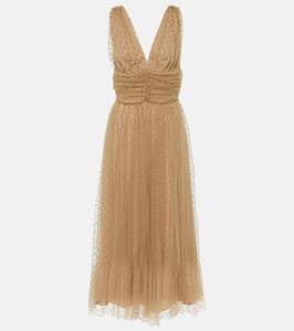 Мини-платье lola из тюля Altuzarra, бежевый