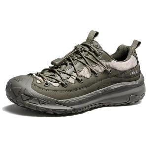 CAMEL Дышащие противоскользящие низкие треккинговые туфли для увеличения роста мужские зеленый серый, цвет Green Gray