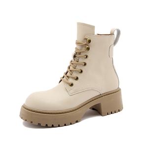 Ботинки Martin Boot женские Ouumeis, цвет Rice apricot plush inside