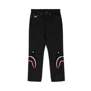 Брюки GOAT Exclusive BAPE Pearl Shark Relaxed Fit Denim Pants, Black