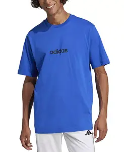 Мужская футболка Essentials Regular-Fit с линейным логотипом Adidas, синий