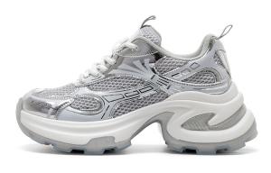 Кроссовки C°BANNER Chunky Sneakers Women's Low-top, серебряный