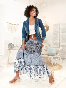 Джинсовый блейзер Heine "Джинсовый блейзер", синий