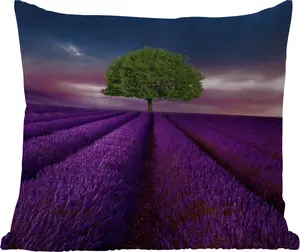 Подушка для улицы - Лаванда - Дерево - Фиолетовый - 40x40 см - Водонепроницаемая - Подушка для отдыха - Подушка - Внутренняя обивка с изображением MuchoWow