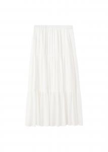 MANGO TEEN Юбка 'Tropic' в крапчатом белом цвете