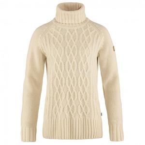 Женский шерстяной свитер с воротничком из косы övik Fjällräven, белый