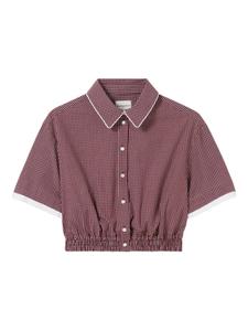 Claudie Pierlot укороченная рубашка в клетку, красный