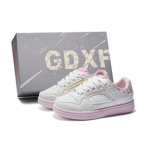 GDXF Скользоустойчивые амортизирующие износостойкие легкие дышащие лоу-топ скейтборд обувь женские с коробкой Бежево-розовые [Улучшенная версия с коробкой]