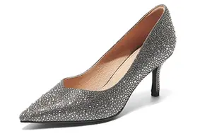 PT'SON Стройные каблуки на шпильке 7 см женские - олово, цвет Tin