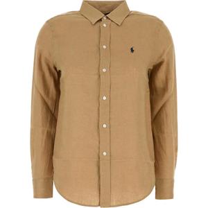 Хлопковая рубашка Polo Ralph Lauren, светло-коричневый