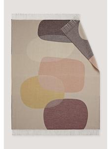 Hessnatur Плед Hessnatur из овечьей шерсти в клетку PIRO, изготовленный из чистой органической натуральной шерсти цвета травертина