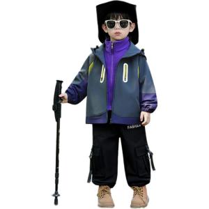 Детская одежда для активного отдыха PROTECTCAMEL, windbreaker jacket & фиолетовый liner