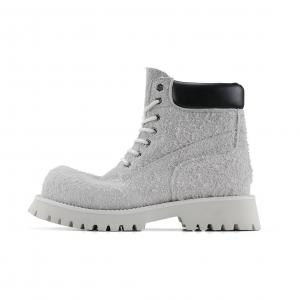 Ботинки HANQIAORIJI Martin серии Heavy Industry из ворсистой замши, светло-серый